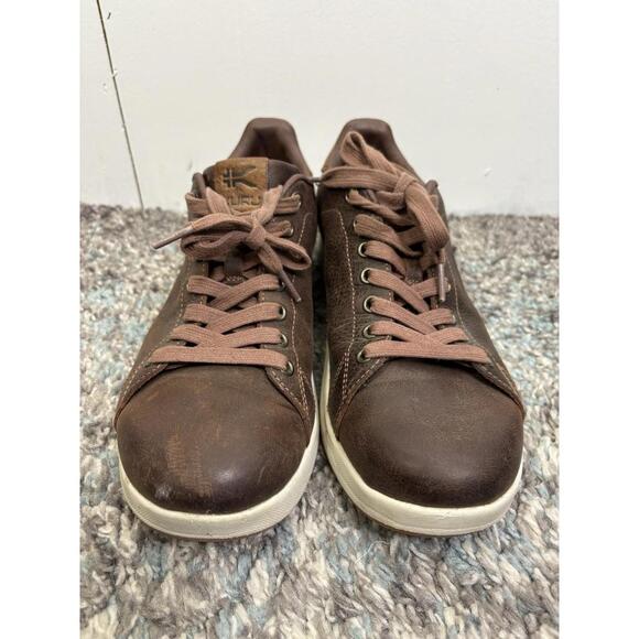 Kuru Shoes Men Size 9.5 Leather Roam Classic Cloud Court Chocolate Brown Low Top - Picture 6 of 11